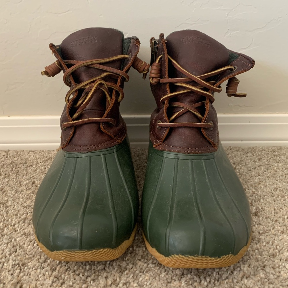 Sperry Topsider women’s size 11 brown & green winter duck boots